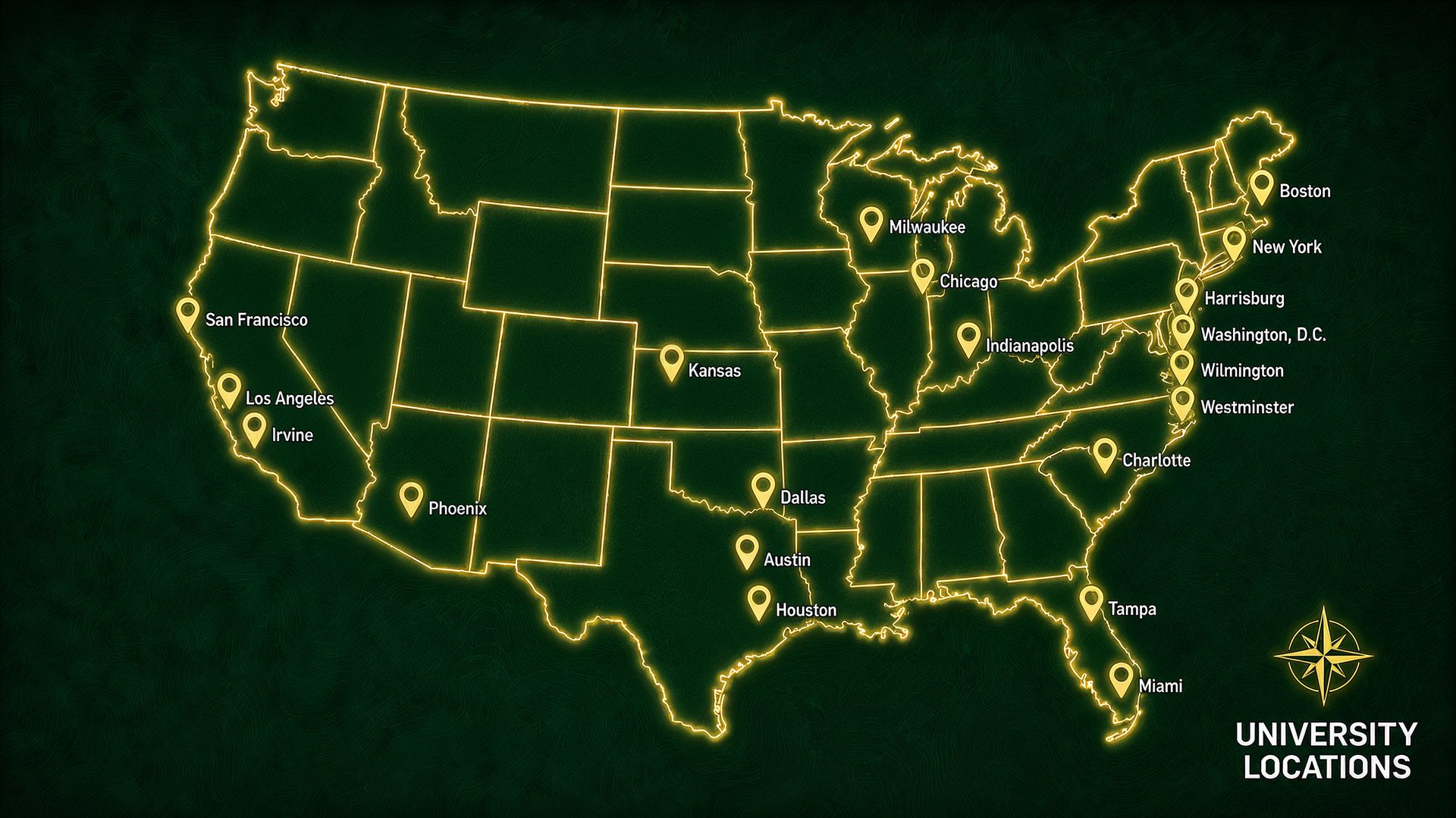 Partner universities across the US