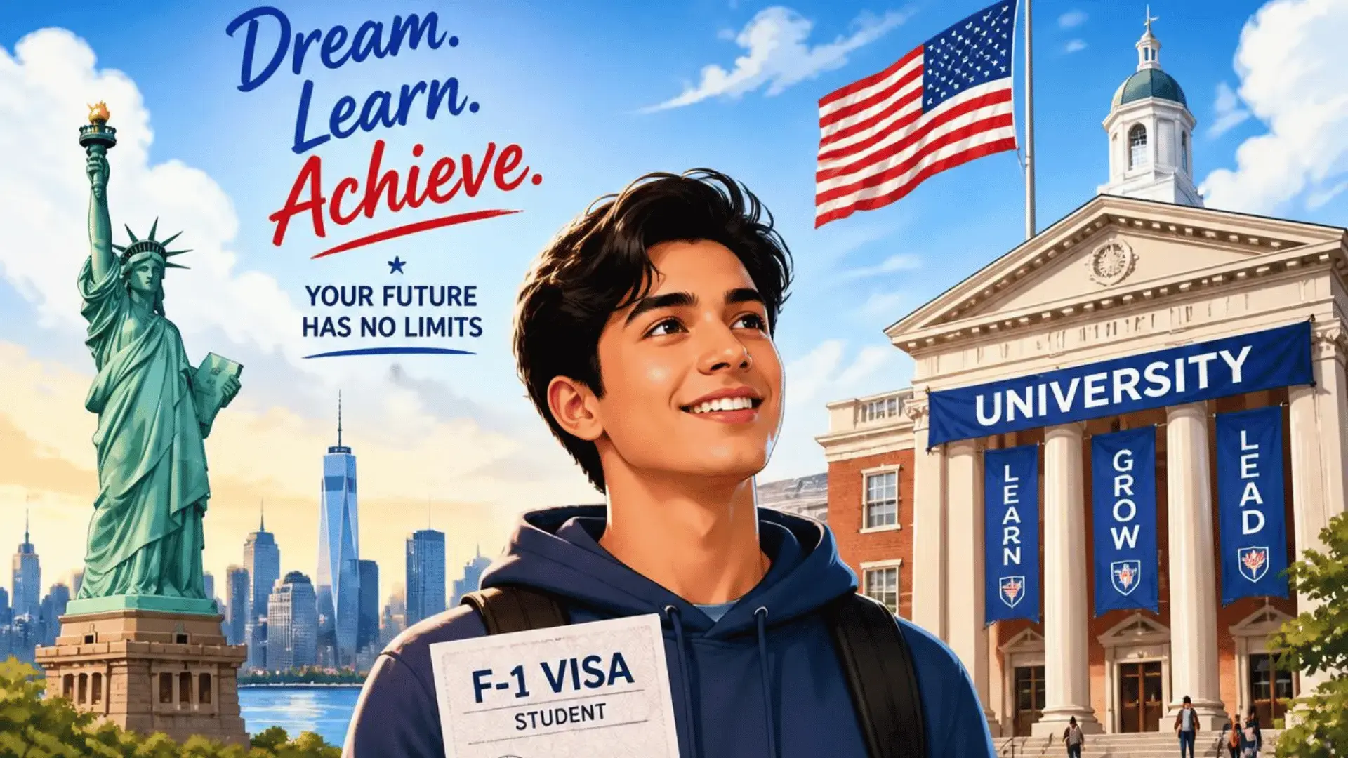 Prospective F-1 student pursuing higher education opportunities at a U.S. university.