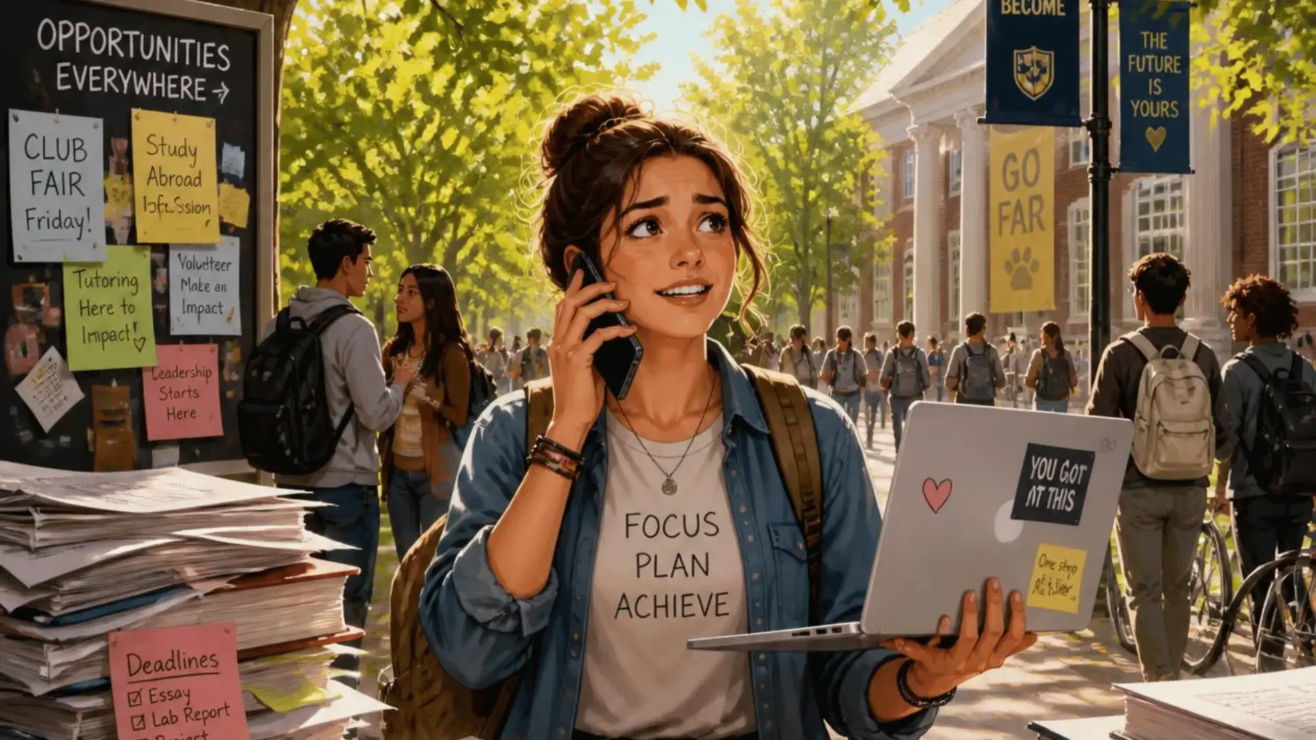 female student thinking what to do with her opt ending